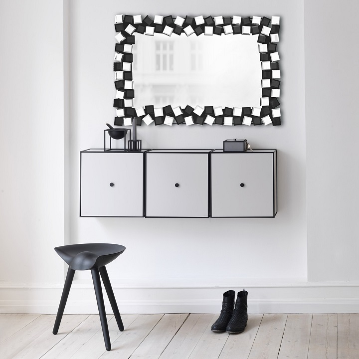 moderna cierno biele zavesne zrkadlo_ELISONT TYP 8